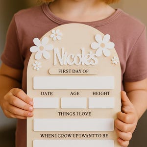 First And Last Day Of School Sign, Custom First Day Of School Board, Back To School Sign,  First Day St School Sign