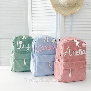 Mochila para niños pequeños con nombre, mochila escolar, mochila personalizada para niños por edades, mochila para niños en edad preescolar, regalo de vuelta al cole para niñas y niños.
