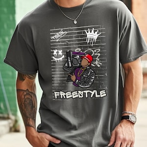 Freestyle Supply Shirt Freestyle T Shirt Oversized Minimalist Shirt 90s Vintage Tee Hip Hop Rap Music Clothes Gift idea for Rap Fan Retro