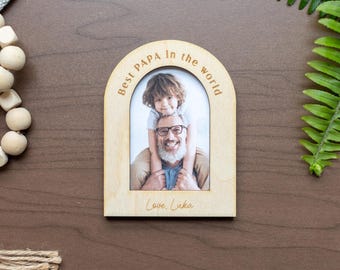 Engraved Magnet Photo Frame for Dad