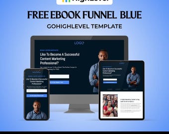 GoHighLevel Gratis e-bokstratt Blå