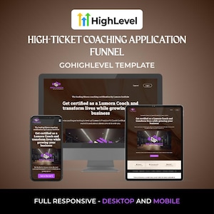 High-Ticket Coaching Application Funnel for GoHighLevel