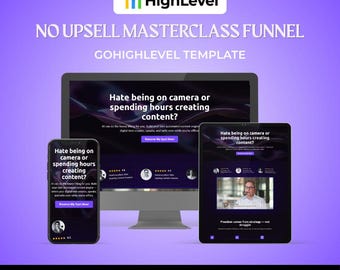 GoHighLevel アップセルなしマスタークラスファネル