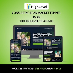 Consulting Lead Magnet Funnel Dark for GHL