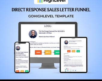 GoHighLevel向けダイレクトレスポンスセールスレターファネル