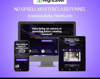 GoHighLevel No Upsell Masterclass Funnel