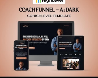 GoHighLevelコーチファネル – A1ダーク