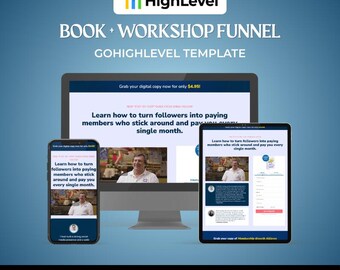 GoHighLevel ブック + ワークショップ ファネル