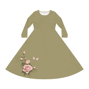 slim fit dress slacks Blushed Rose Bouquet Dress– Teuta Matoshi main image 0