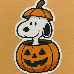 High Quality 2&quot; Snoop Cute Pumpkin Sticker l Custom Cartoon Stickers l Halloween Stickers