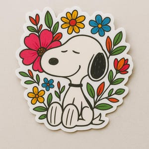 High Quality 2&quot; Snoop Floral Sticker l Cute Cartoon Sticker l Laptop Sticker