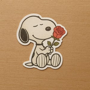 High Quality 2&quot; Snoop Rose Flower Sticker l Custom Cartoon Stickers l Laptop Stickers