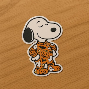 High Quality 2&quot; Snoop Halloween Pajamas Sticker l Custom Cartoon Stickers l Halloween Stickers