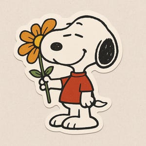 High Quality 2&quot; Snoop Holding Flower Sticker l Custom Cartoon Stickers l Luggage Stickers l Jeep Decals l Laptop Stickers