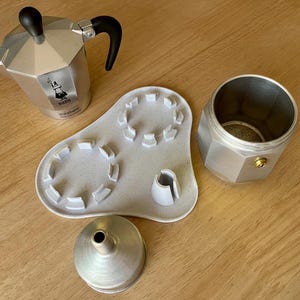 Bialetti Moka Express 4-cup drip tray, draining rack, holder, storage stand, Moka accessory, Bialetti accessory