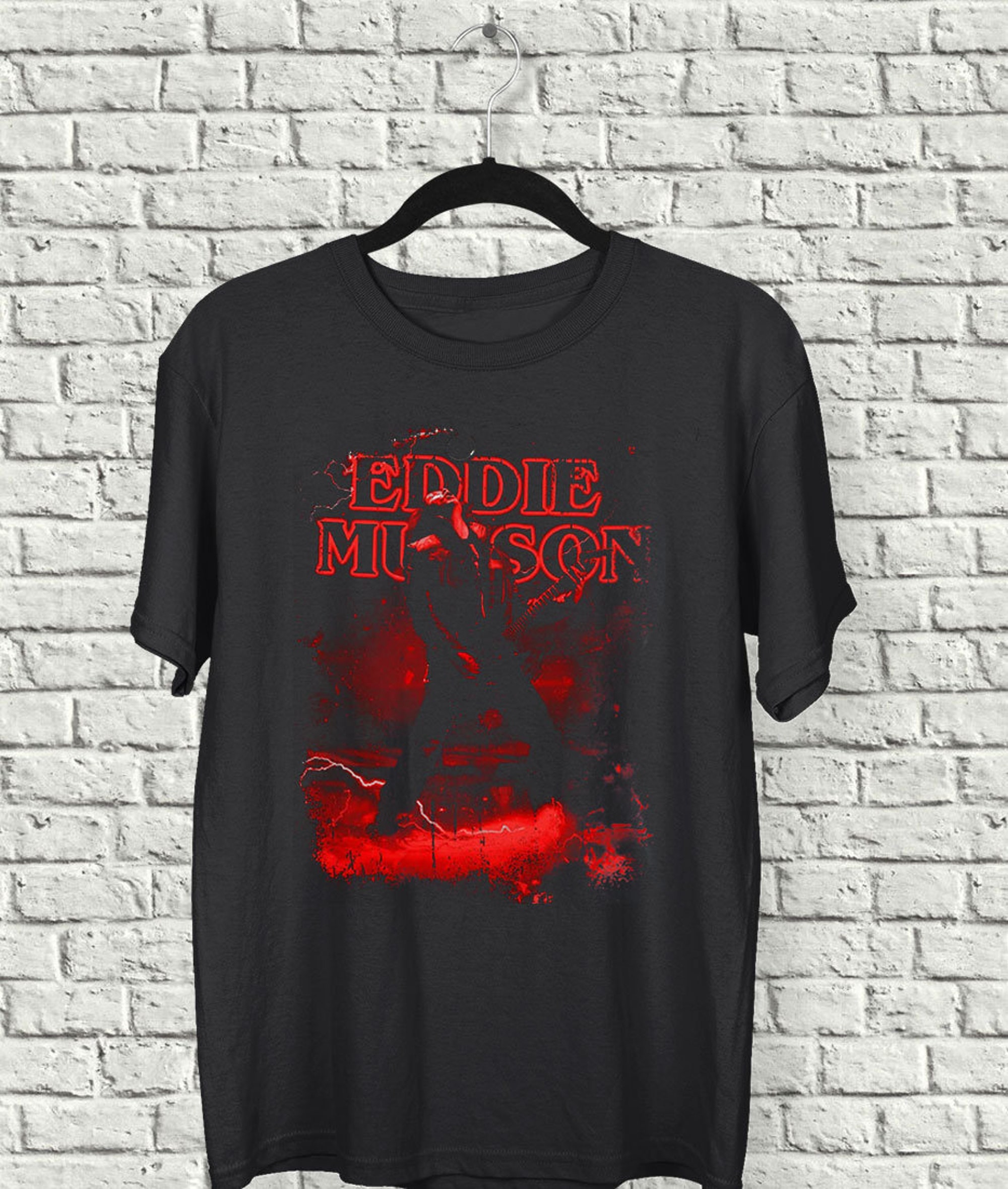 Discover Eddie Munson Play Guitar Shirt, Eddie Vintage Shirt, Munson Shirt