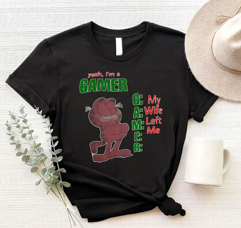 I'm a Gamer Shirt Garfield the Cat Shirt Garfield Gamer - Etsy
