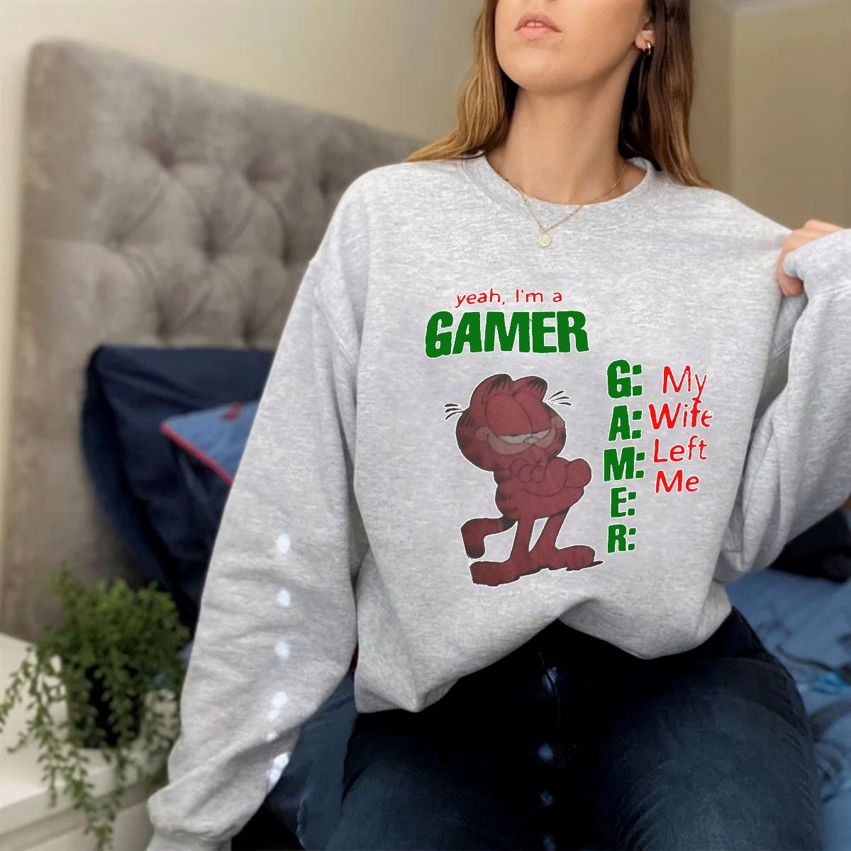 I'm a Gamer Shirt Garfield the Cat Shirt Garfield Gamer - Etsy