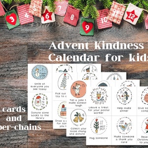 Christmas Advent Kindness Chain Etsy