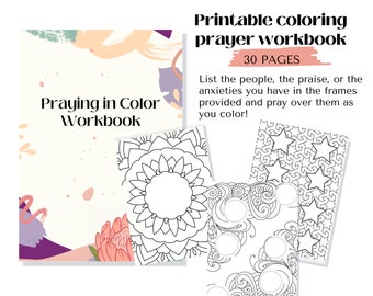Printable Praying in Color Coloring Book