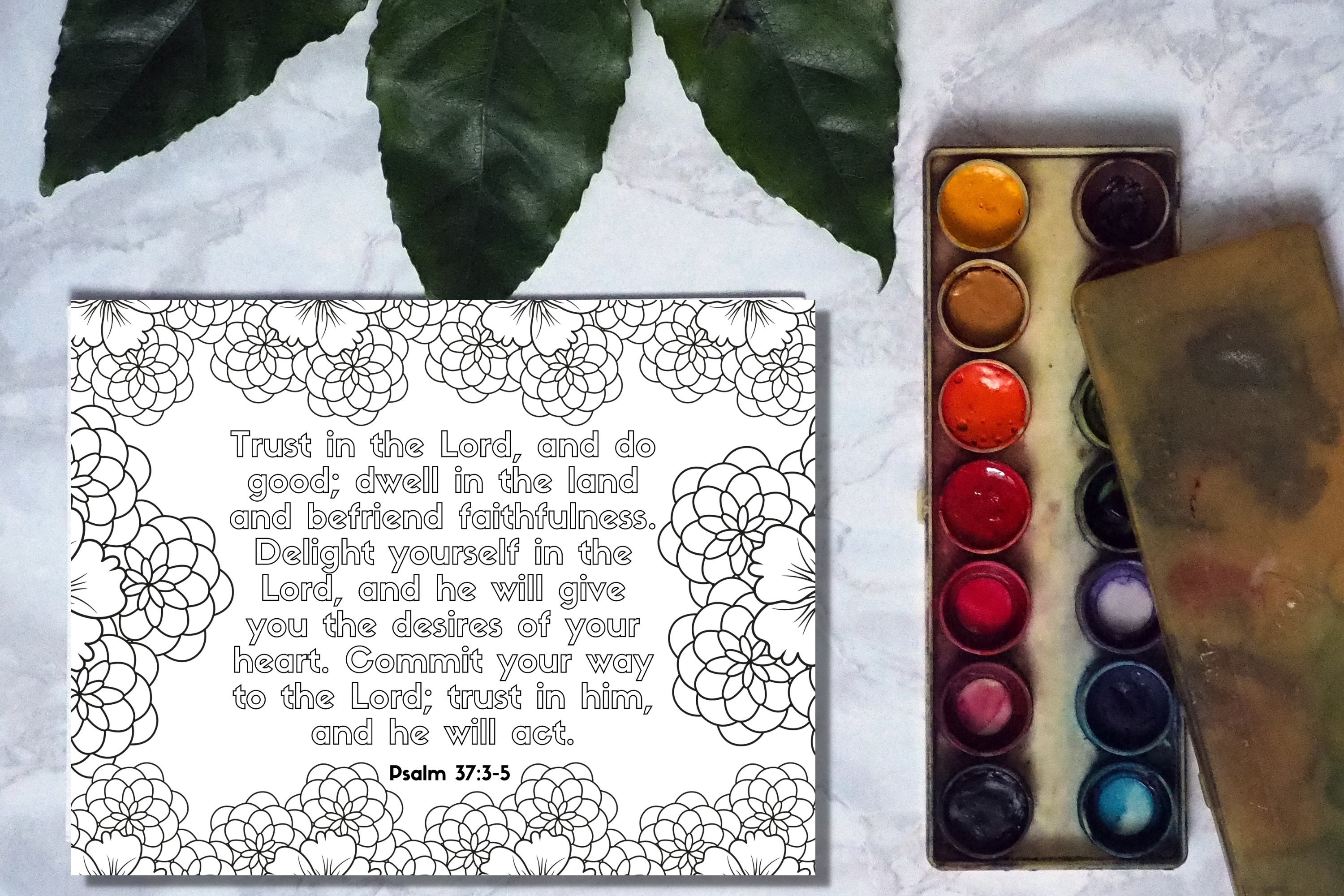 Trusting God Printable Coloring Pages and Bible Verse Cards - Etsy