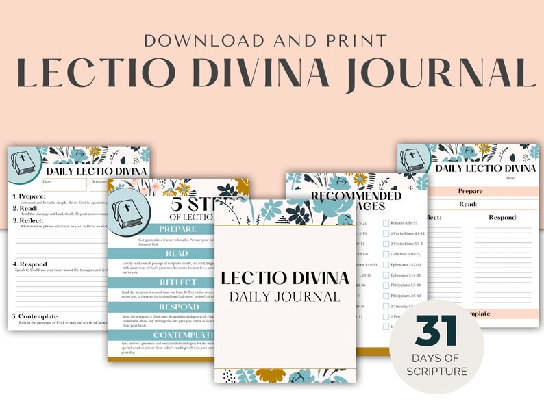 Printable Lectio Divina Bible Reading Journal Etsy Printable Lectio Divina Bible Reading Journal Etsy