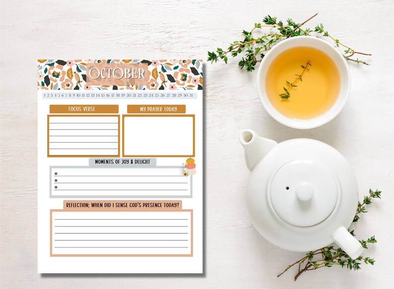 Printable daily prayer and reflection journal etsy