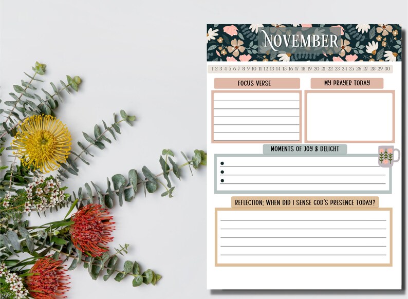 Printable daily prayer and reflection journal etsy