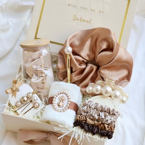 Personalized Bridesmaid Proposal Gift Set, Custom Name Glass Cup, Will You Be My Bridesmaid, Bridesmaid Gift, Party Favors, Sister Gifts