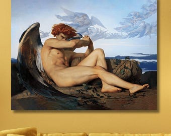 Fallen Angel Canvas Art: Alexandre Cabanel Painting, Religious Wall Decor