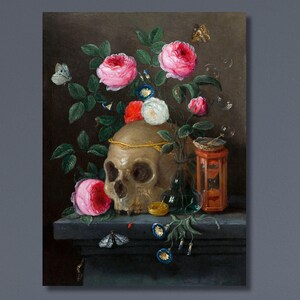 Vanitas Still Life Painting Print,Exhibition Print,Flower Poster,Vintage Decor,Exhibition Print,Gift idea,De Heem Wall Art