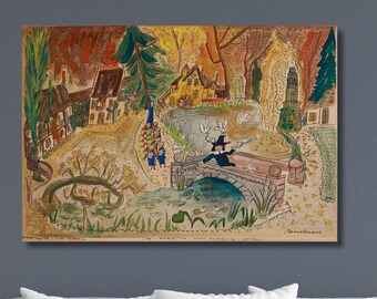 Madeline Art Print: Vintage Paris Nursery Decor, Ludwig Bemelmans Canvas