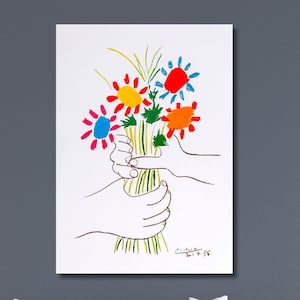 パブロ・ピカソ作「平和の花束」（1958年）プレミアムウォール