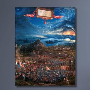 Albrecht Altdorfer,Reproduction Canvas Home Decor,Renaissance Art,History Canvas Print,The Battle of Alexander at Issus Canvas Art