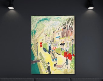 Madeline in Paris Canvas Art: Vintage Children's Book Illustration
