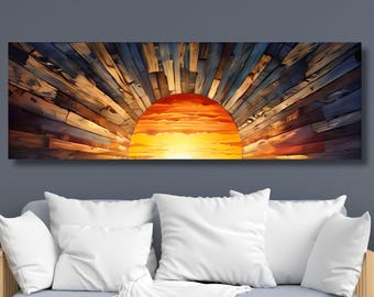 Sun Canvas Wall Art, Boho Sun Print, Minimalist Sunrise Canvas, Modern Abstract Sun Decor, Spiritual Wall Art, Positive Energy Gift