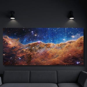James Webb Space Telescope First Image Canvas Wall Art, NASA Deep Field Poster,Carina Nebula, Space Landscape Wall Art,Trendy Wall Art