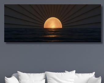 Boho Sun Print,Sun Canvas Wall Art, Minimalist Sunrise Canvas, Modern Abstract Sun Decor, Spiritual Wall Art, Positive Energy Gift
