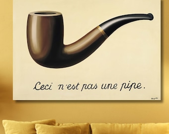 Rene Magritte Famous Painting This Is Not A Pipe Canvas