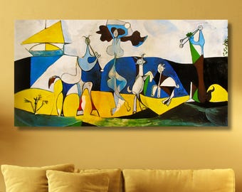 パブロ・ピカソ「人生の喜び」1945年 キャンバスアートプリント、近代