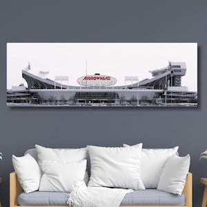 Arrowhead Stadium,Kansas City Print,Geha Field Poster,Black White Canvas,Sports Wall Art,Football Arena Stadium Poster