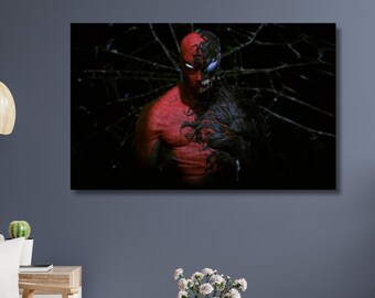 Spiderman Poster/Canvas Print Art,Spider-man Venom Wall Art,Miles Morales Poster Art,Gift for Kids,Spider-man Wall Decor,Man Cave Wall Decor