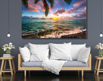 Lanikai Beach Hawaii Wall Art | Nā Mokulua Islands Seascape Print | Tropical Ocean Sunrise Photography | Coastal Home Decor