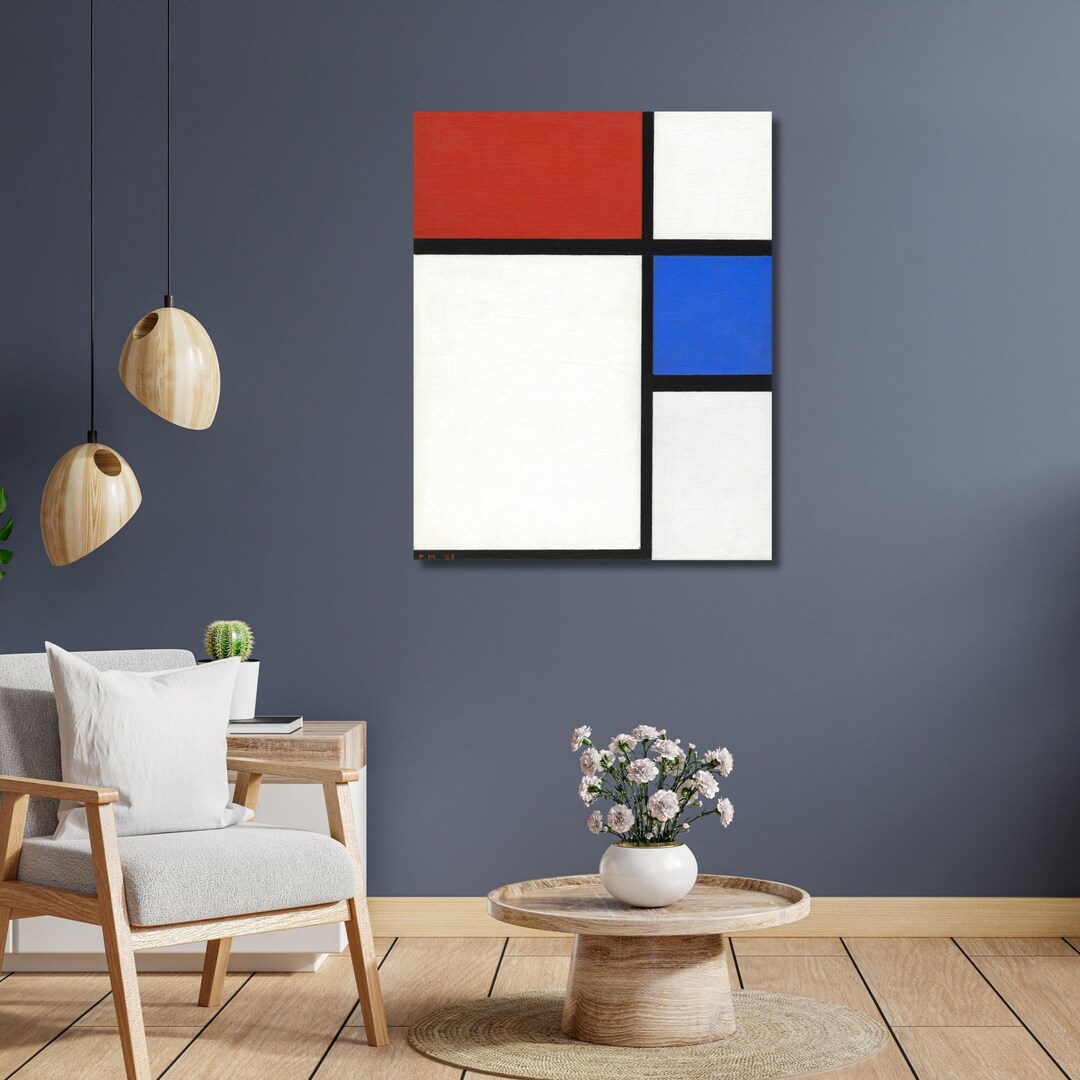 ピエト・モンドリアン抽象画「コンポジション No. II with Red and