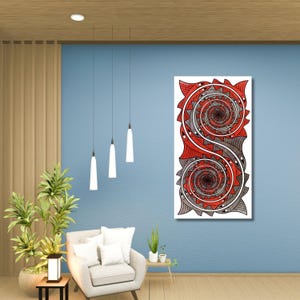M C Escher Relativity Canvas Print: Modern Abstract Optical Illusion Wall Art