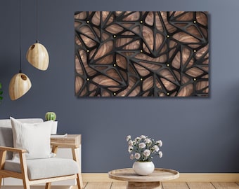 Black and Gold Abstract Canvas Wall Art,Modern Marble Texture Print,Gray Luxury Wall Decor,Minimal Fashion Artwork,Elegant Contemporary Home