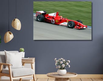 フェラーリ F2004 プリント レーシングアイコン：F1 ウォールアート