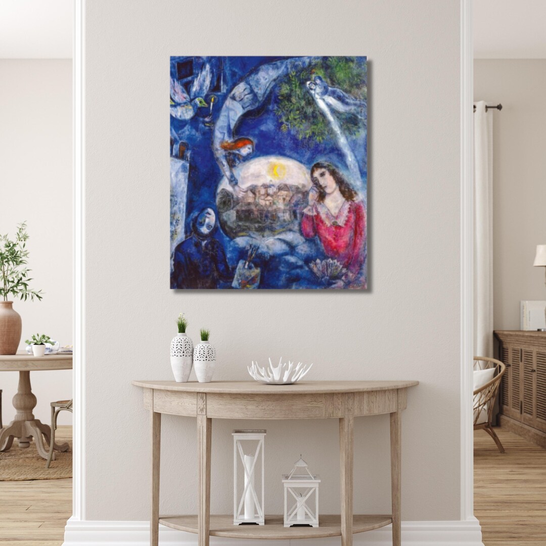 Marc CHAGALL Art Poster Canvas Print,marc CHAGALL La Mariée Canvas
