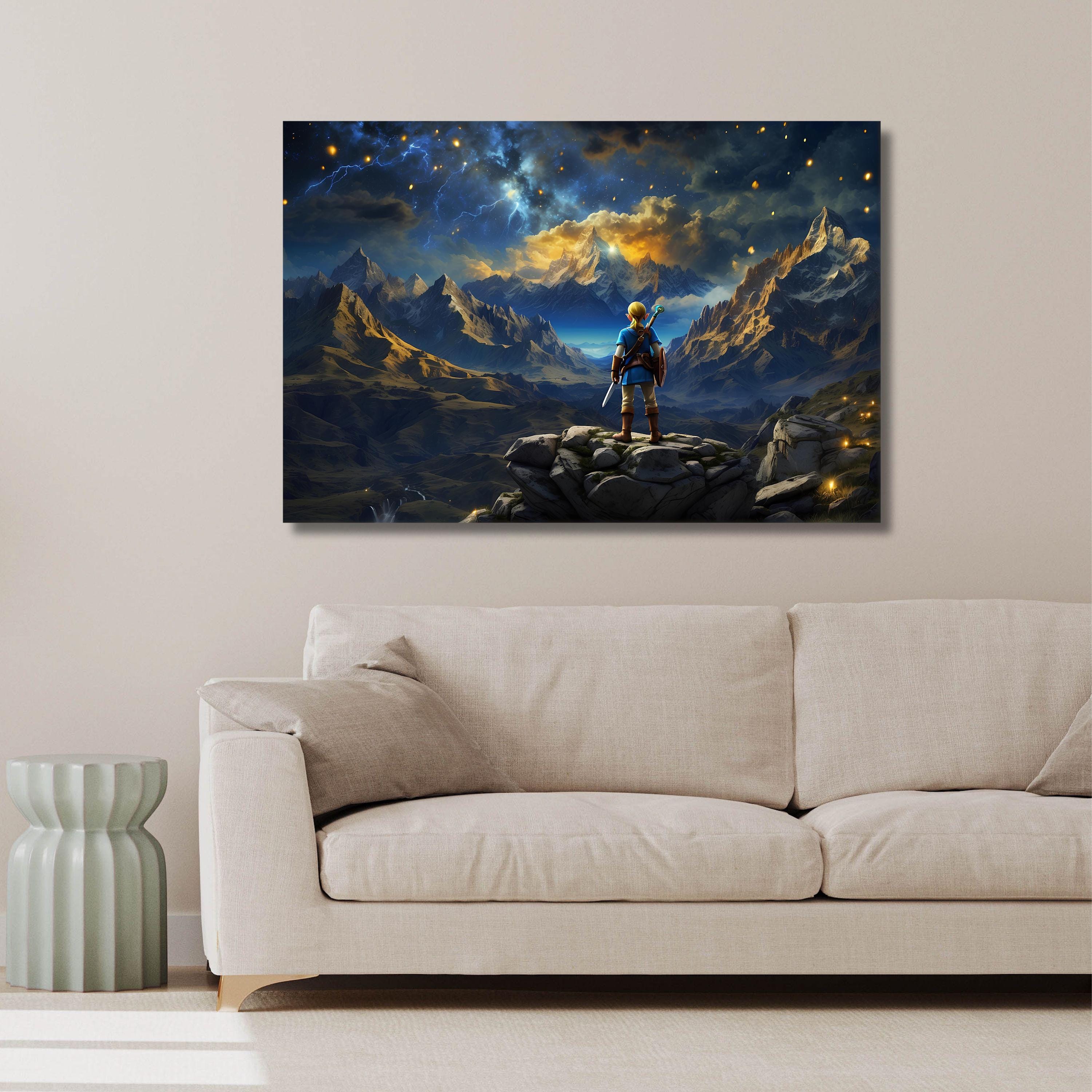 Zelda Link Epic Landscape Fan Art, Breath of the Wild Inspired