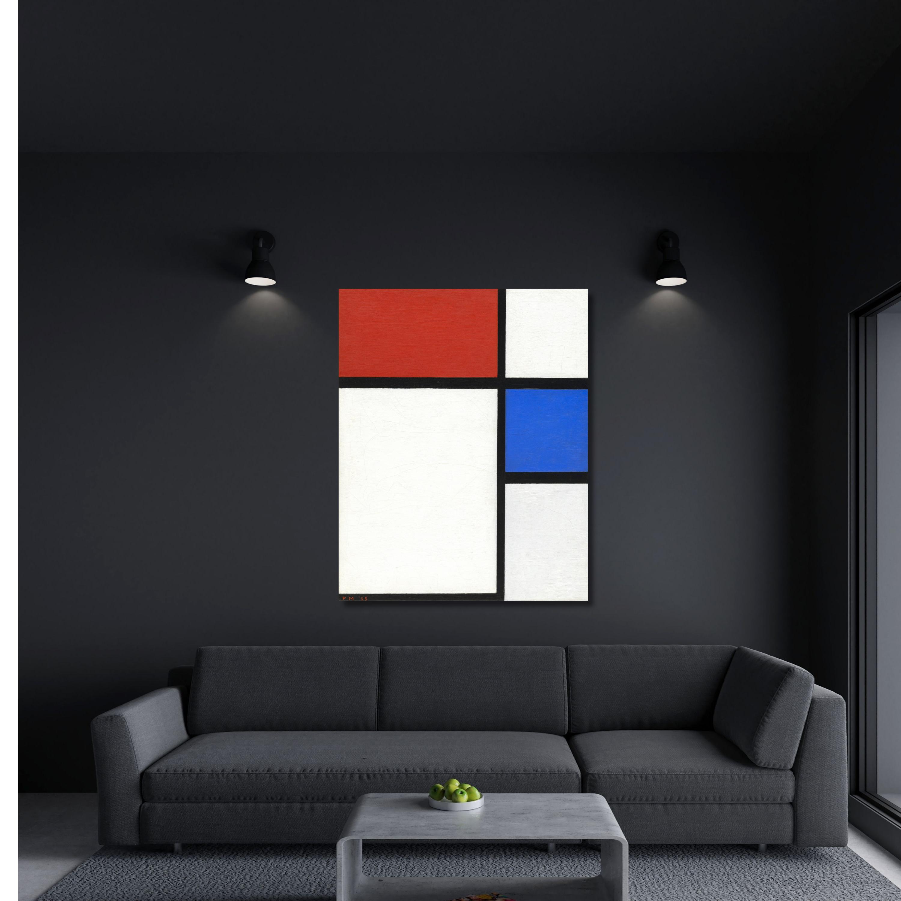 ピエト・モンドリアン抽象画「コンポジション No. II with Red and
